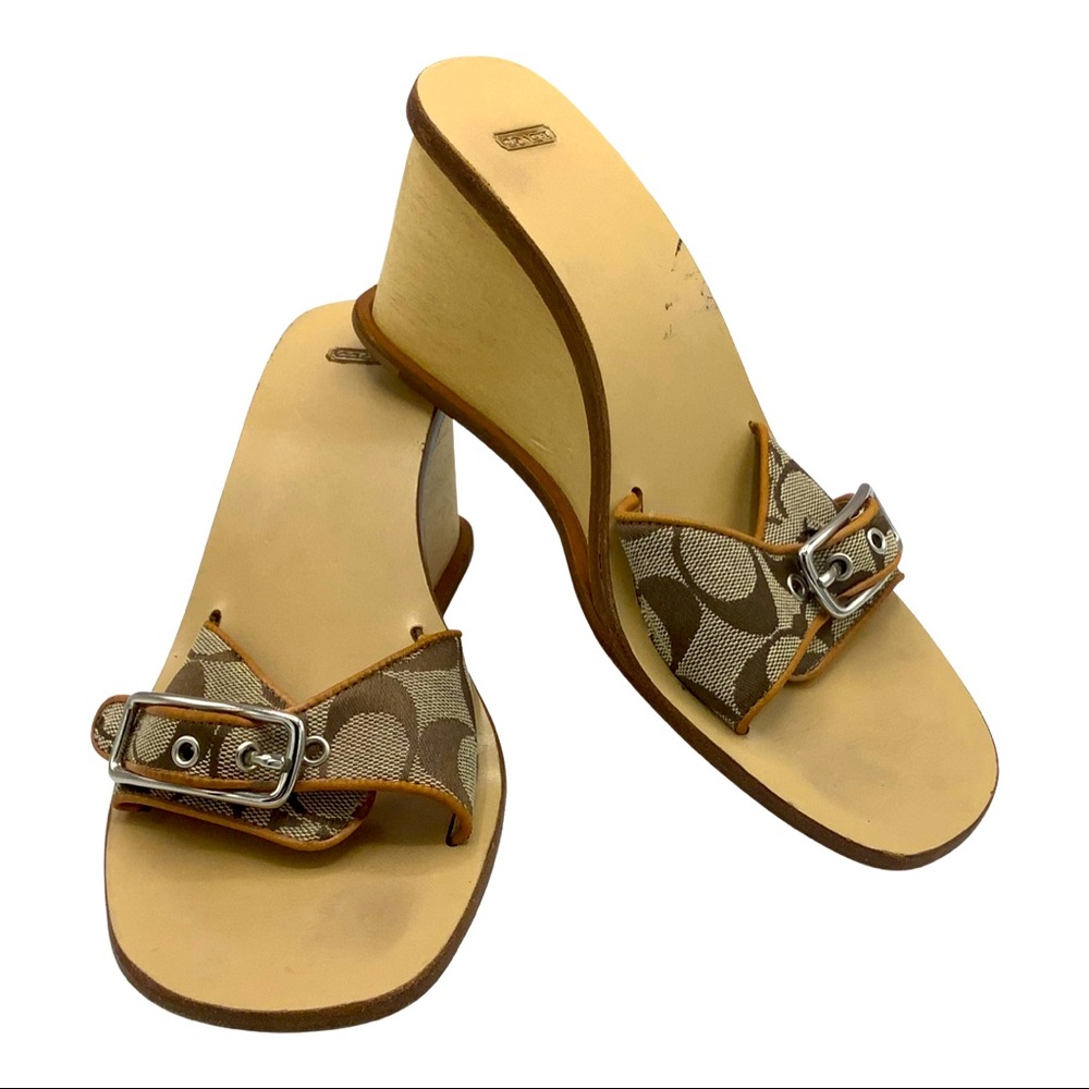 Coach Wooden Wedge Sandal